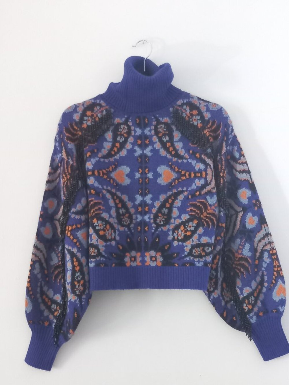 FARM RIO Anthropologie Martina Sequin Sweater Turtleneck